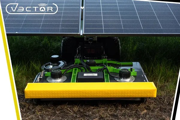 W 100% autonomiczna kosiarka do farm fotowoltaicznych VECTOR WD2.0