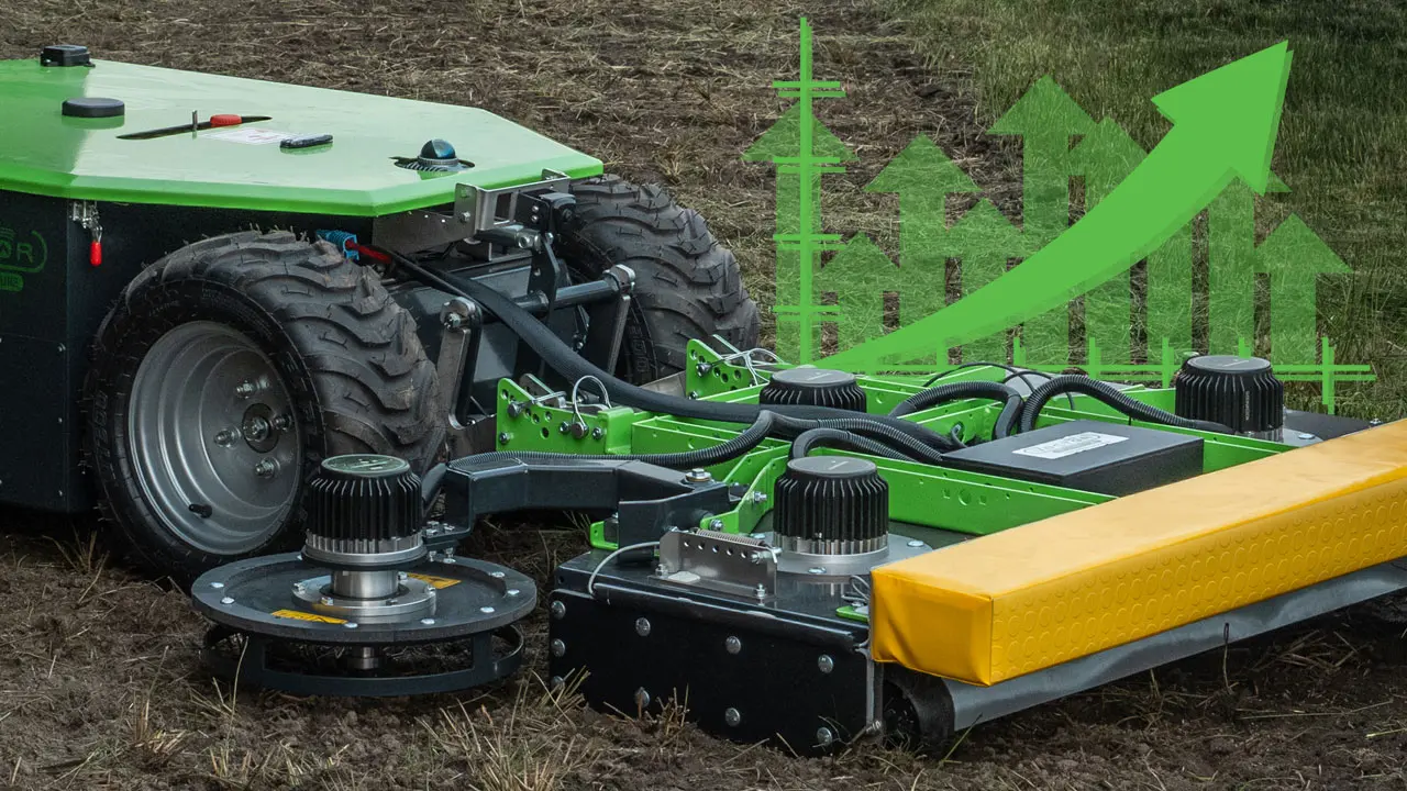 100% autonomiczna kosiarka do farm fotowoltaicznych VECTOR